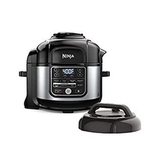 lot 3899 image: Ninja OS301 Foodi 10-in-1 Pressure Cooker and Air Fryer with Nesting Broil Rack, 6.5 Quart, Stainless Steel (B089TPT5L5), 14 x 15