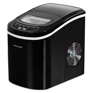 lot 3904 image: Frigidaire - 26-Lb. Compact Ice Maker - Black, 9.5 x 14 x 1 H