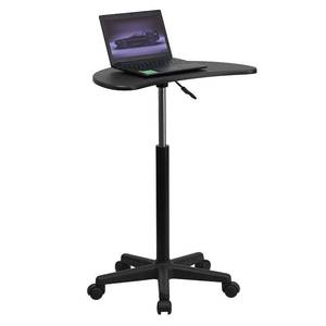 lot 1296 image: Flash Furniture - Sit to Stand Mobile Laptop Computer Desk - Black, 25 W