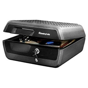 lot 1305 image: SentrySafe CHW30220 Fireproof Box and Waterproof Box with Key Lock 0.36 Cubic Feet, 16 x 14 x 8 H