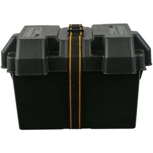 lot 3966 image: Attwood 9067-1 Heavy-Duty Acid-Resistant Power Guard Series 27 Vented Marine Boat Battery Box, Black