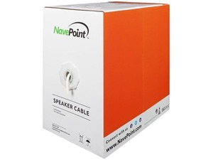 lot 3983 image: NavePoint 250ft In Wall Audio Speaker Cable Wire CL2 144 AWG Gauge 4 Conductor Bulk White