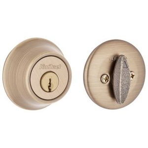 lot 2058 image: Kwikset 660 Deadbolt-Keyed One Side-Pin & Tumbler in AB