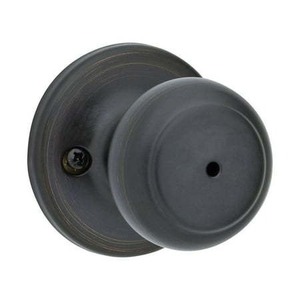 lot 2062 image: Kwikset Cove Venetian Bronze Metal Privacy Knob 3 Right or Left Handed