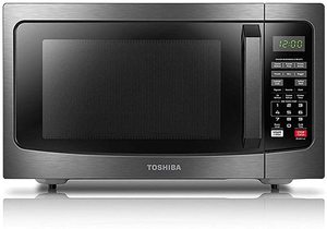 lot 1169 image: Toshiba EM131A5C-SS Microwave Oven with Smart Sensor Easy Clean Interior ECO Mode and Sound OnOff 1.2 Cu.ft Stainless Steel