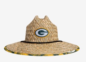 lot 1656 image: Foco Green Bay Packers Straw Hat, Green, Yellow