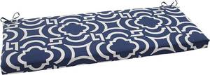 lot 1658 image: Blue, White Pattern Shape Design, Pillow Perfect Outdoor Cushion, 45 x 18