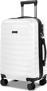 lot 1079 image: XL WHITE LUGGAGE 2 PIECE SET on Rollers .