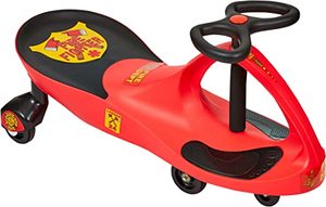 lot 2032 image: Lil Rider Firetruck Wiggle Car Ride On Toy Red