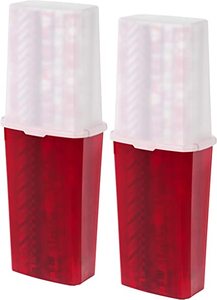 lot 2879 image: Iris USA Plastic Containers Red
