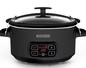 lot 3902 image: Black Decker Crock Pot, Black, 18 W x 9 H