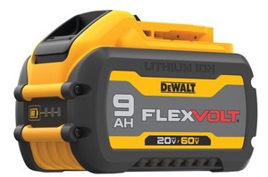 lot 3911 image: DEWALT Flex Volt 20V Battery, Yellow, 6 x 4