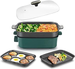 lot 1290 image: Aewhale 4 In 1 Contact Grill, Green, 16 x 8 x 6 H