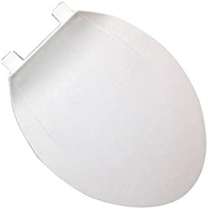 lot 1293 image: Plumb Tech Standard Plastic Seat Elongated Closed Front With Check Hinge Toilet Seat, White, 18 x 14