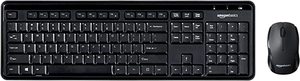 lot 1306 image: AmazonBasics Keyboard & Mouse Combo, Black, 18 W