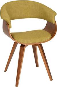 lot 3977 image: Summer Chair Green Fabric Walnut Wood