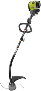 lot 10529 image: RYOBI 4-Cycle 30cc Attachment Capable Curved Shaft Gas Trimmer