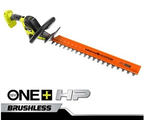 lot 10651 image: RYOBI 18V ONE HP Brushless Cordless 22-inch Hedge Trimmer (Tool Only)-Retail$139.99