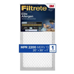 lot 1484 image: Filtrete 20x30x1 AC Furnace Air Filter MPR 2200 Healthy Living&nbsp