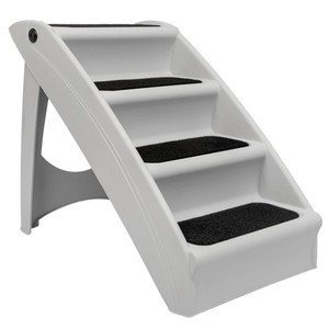 lot 1622 image: Grey Pet Step Staircase Ladder, 19 x 2 H