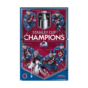 lot 1222 image: Colorado Avalanche Stanley Cup Poster With Magnetic Frame