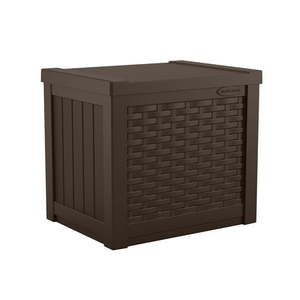 lot 1918 image: Suncast - Outdoor Patio Storage Box - Java