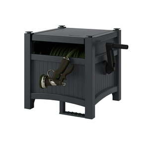 lot 1926 image: Suncast Hideaway Resin Garden Hose Reel for 58 Hoses Cyberspace