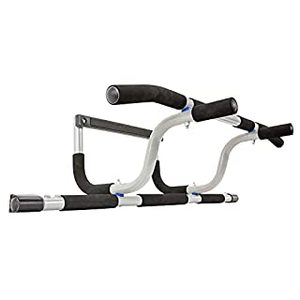 lot 1938 image: Ultimate Body Press XL Doorway Pull Up Bar with Elevated Bar & Adjustable ( missing Hardware ) Width (B01NCP3S71)