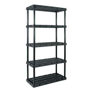 lot 1943 image: SHELVING UNIT GL HD BLK ( 24 inch x 36 inch )