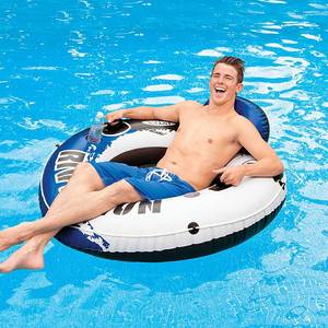 lot 1968 image: Intex - 1 Person Inflatable Floating Raft - Multi