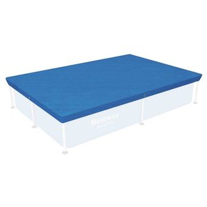 lot 1973 image: Bestway 87 x 59 Rectangle Above Ground Swimming Pool Cover for Steel Pro Pool