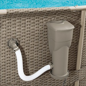 lot 1979 image: Summer Waves SkimmerPlus 1500 Gallon Above Ground Framed Pool Filter Pump