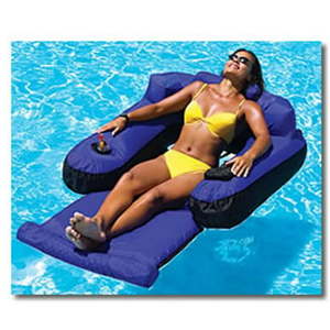 lot 1985 image: Swimline 9047 Swimming Pool Fabric Inflatable Ultimate Floating Lounger Chair
