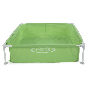lot 1986 image: Intex 57172EP 48 x 12 Inch Mini Frame Kids Beginner Kiddie Swimming Pool, Green