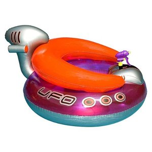 lot 1998 image: Swimline - Inflatable UFO Lounge Chair with Squirt Gun - Red