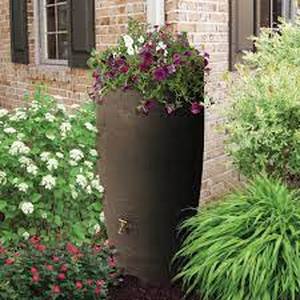 lot 1942 image: Algreen Gutter Downspout Diverter Kit  80 Gallon Rain Water Collection Barrel .. 415$ it��s value