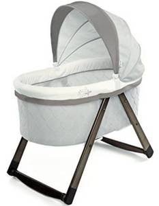 lot 59477 image: Ingenuity Foldaway Rocking Wood Bassinet - Carrington