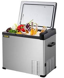 lot 59495 image: VEVOR Portable Refrigerator 32 Qt, 12v Portable Freezer with Single Zone, Carbon Steel Shell Car Refrigerator, Electric Compressor Cooler w -4��-68��