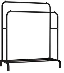 lot 59519 image: UDEAR Easy Assemble Double Rod Garment Rack, 59-Inch