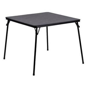 lot 59537 image: Flash Furniture Black Folding Card Table - Lightweight Portable Folding Table with Collapsible Legs