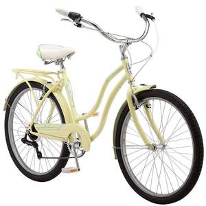 lot 59543 image: Schwinn Perla Womens Beach Cruiser Bike, 26-Inch Wheels, Yellow, Perla Cruiser Bike (B01N4WJN8B)