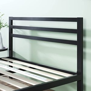 lot 59549 image: ZINUS Mia Metal Platform Bed Frame with Headboard  Wood Slat Support  No Box Spring Needed  Easy Assembly, Queen (B01B8GQAOO)