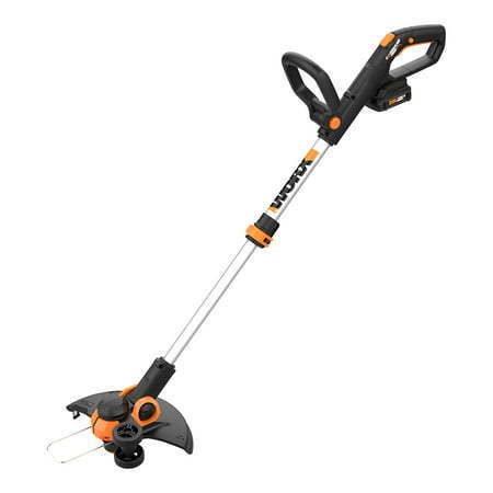 lot 64830 image: Worx WG163 12 Cordless Grass TrimmerEdger (2) 20V Li-ion 5hr Charger Wheeled Edging Command Feed Includes WA3525 WA3742