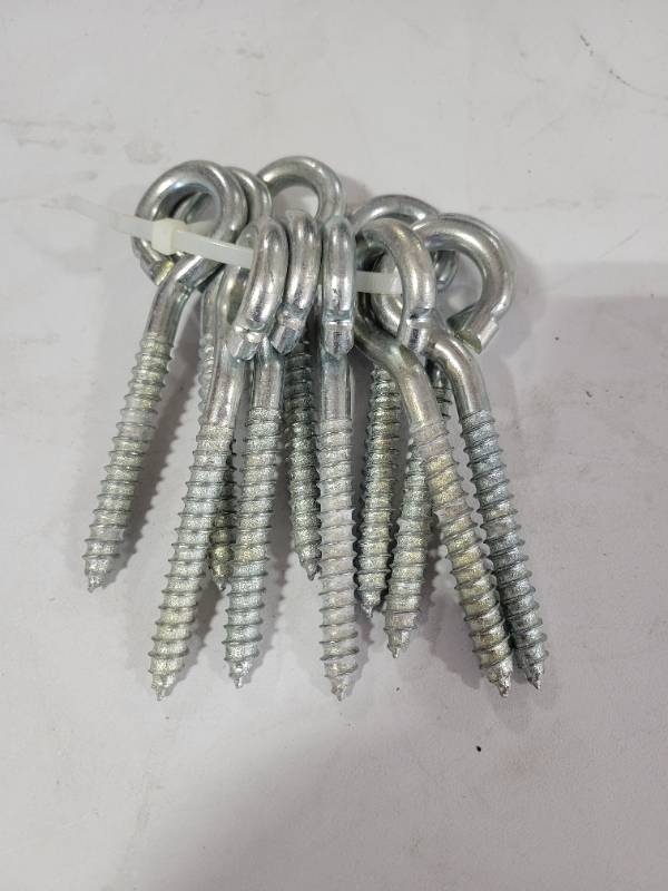 lot 999223 image: Lot of 10 Large Eye Bolts 38 x 4 12