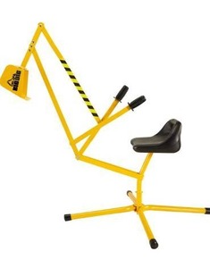 lot 5005 image: The Big Dig and Roll Big Dig Sandbox Digger Excavator Crane with 360° Rotation with Base, Great for Sand, Dirt and Snow  Steel Outdoor Play  Beach Toy  Yellow  Age 3