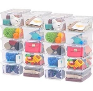 lot 5007 image: IRIS USA CNL clear Latching Box, 5 Qt, 20 Count