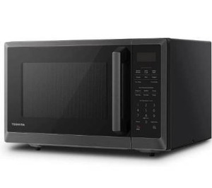 lot 5012 image: TOSHIBA ML2-EM12EA(BS) Countertop Microwave Oven With Stylish Design as Kitchen Essentials, Smart Sensor, ECO Mode & Mute Function, 1.2Cu.ft With 12.4 Turntable, 1100W, Black Stainless Steel