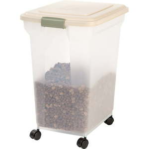 lot 5038 image: IRIS USA 55 lbs. Airtight Sealed Pet Food Storage Container