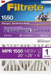 lot 5039 image: Filtrete 20x25x5, AC Furnace Air Filter