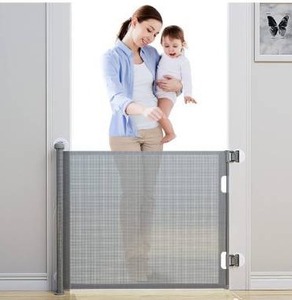 lot 5047 image: BabyBond Retractable Baby Gates, Punch-Free Install Baby Gate Extra Wide 71 X 33 Tall for Kids or Pets Indoor and Outdoor Dog Gates for Doorways, Stairs, Hallways, Grey